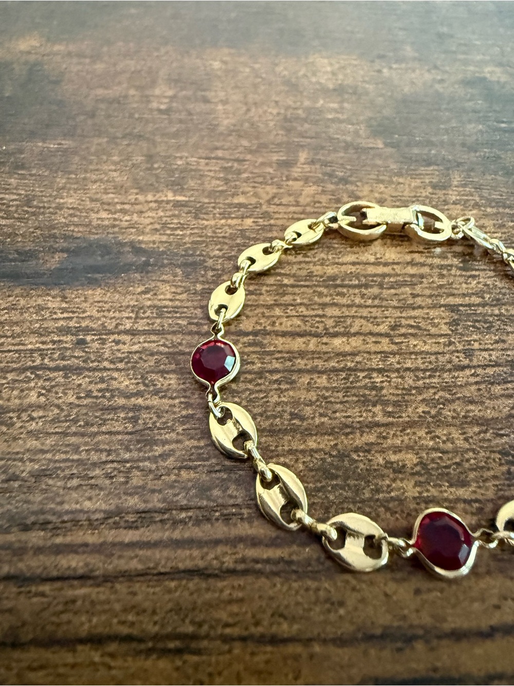 Givenchy Mariner Link with Red Stone Bracelet - Picture 6 of 7